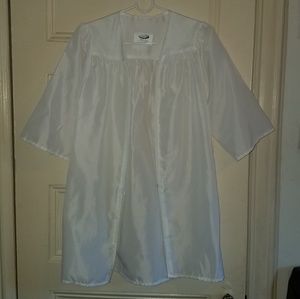 White Graduation Gown